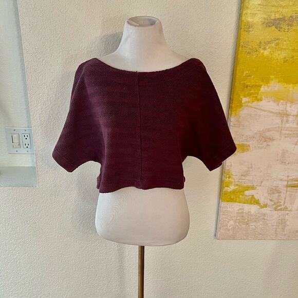 NWOT Free People Beach Burgundy CropTop - Small - Picture 1 of 10